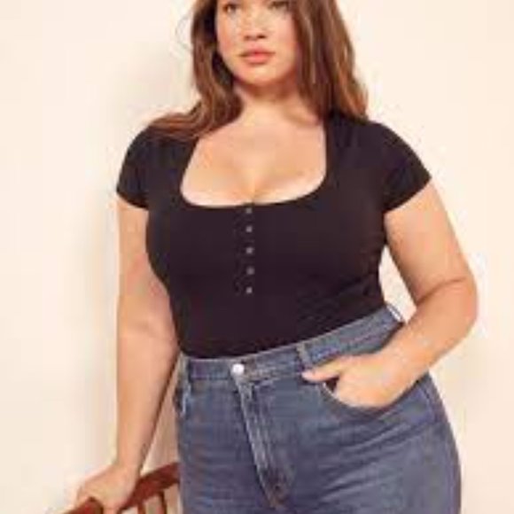 Reformation Rawson Body Suit in black - Picture 3 of 10